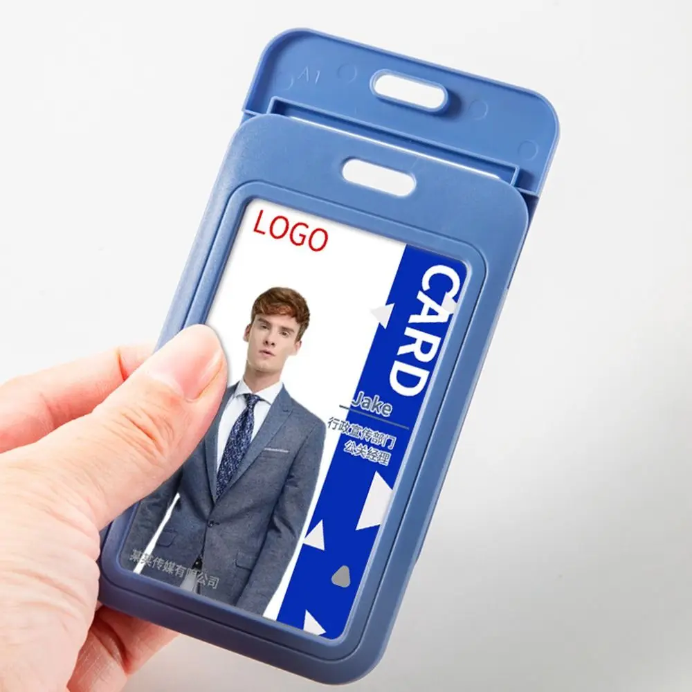 ID Card Door Card Bus Card Office Supplies Vertical Card Cover Lanyard Card Holder Horizontal Card Protector Simple Card Case