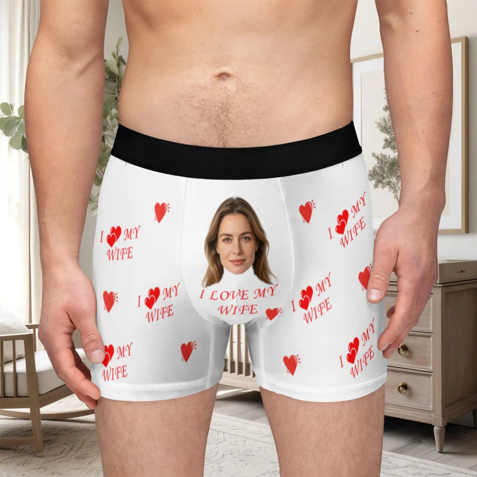 Personalized facial photo customization flat underwear customization men's Valentine's Day gift for husband gift for father