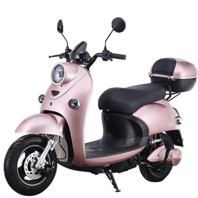 

New Pink Lady Riding Electric Motorcycle Sheep 60V High-speed Long-distance Running King Pedal Battery Car