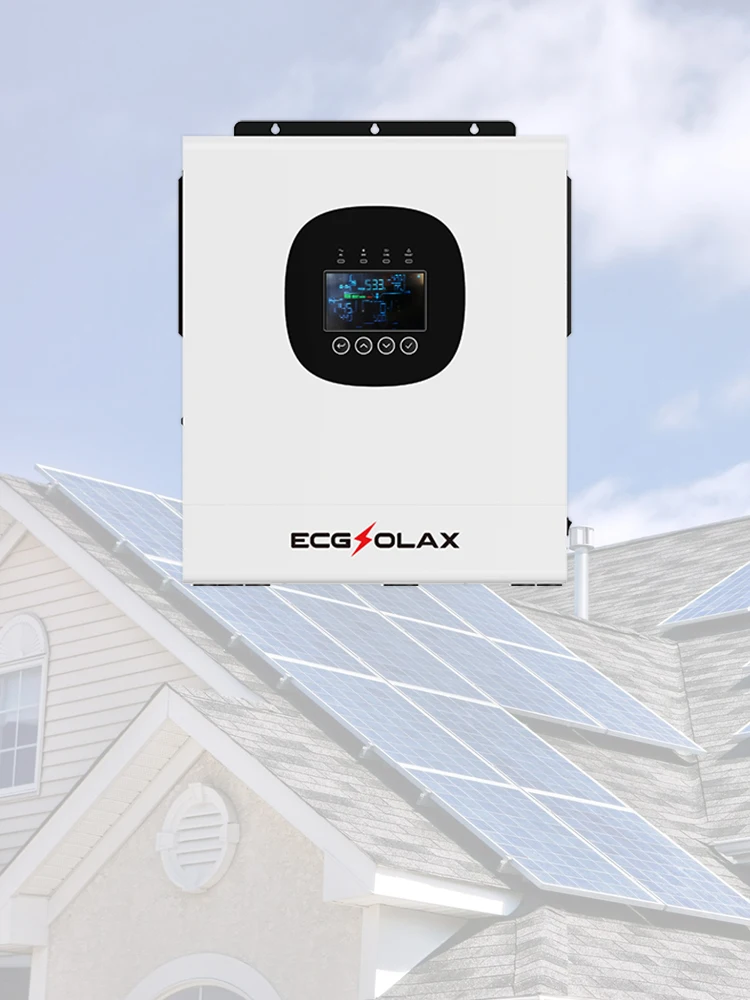 ECGSOLAX 12KW 6.5KW hybrydowy falownik solarny 48V MPPT 160A czysta fala sinusoidalna falownik fotowoltaiczny maks. 500V 48V 230Vac — 2
