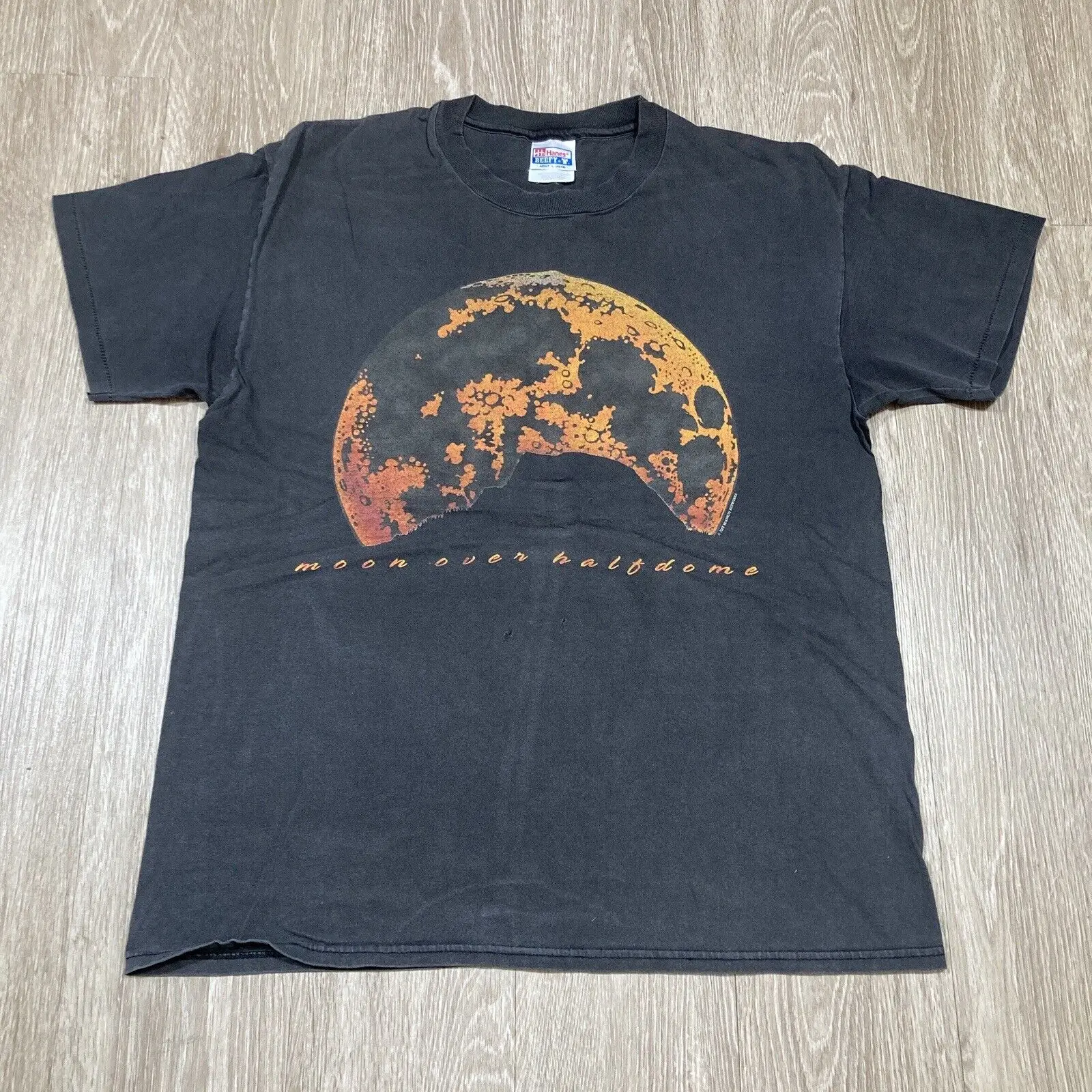 Moon Over Half Dome Shirt L Vintage 90s Ansel Adams Mountain Moon Photograph Tee