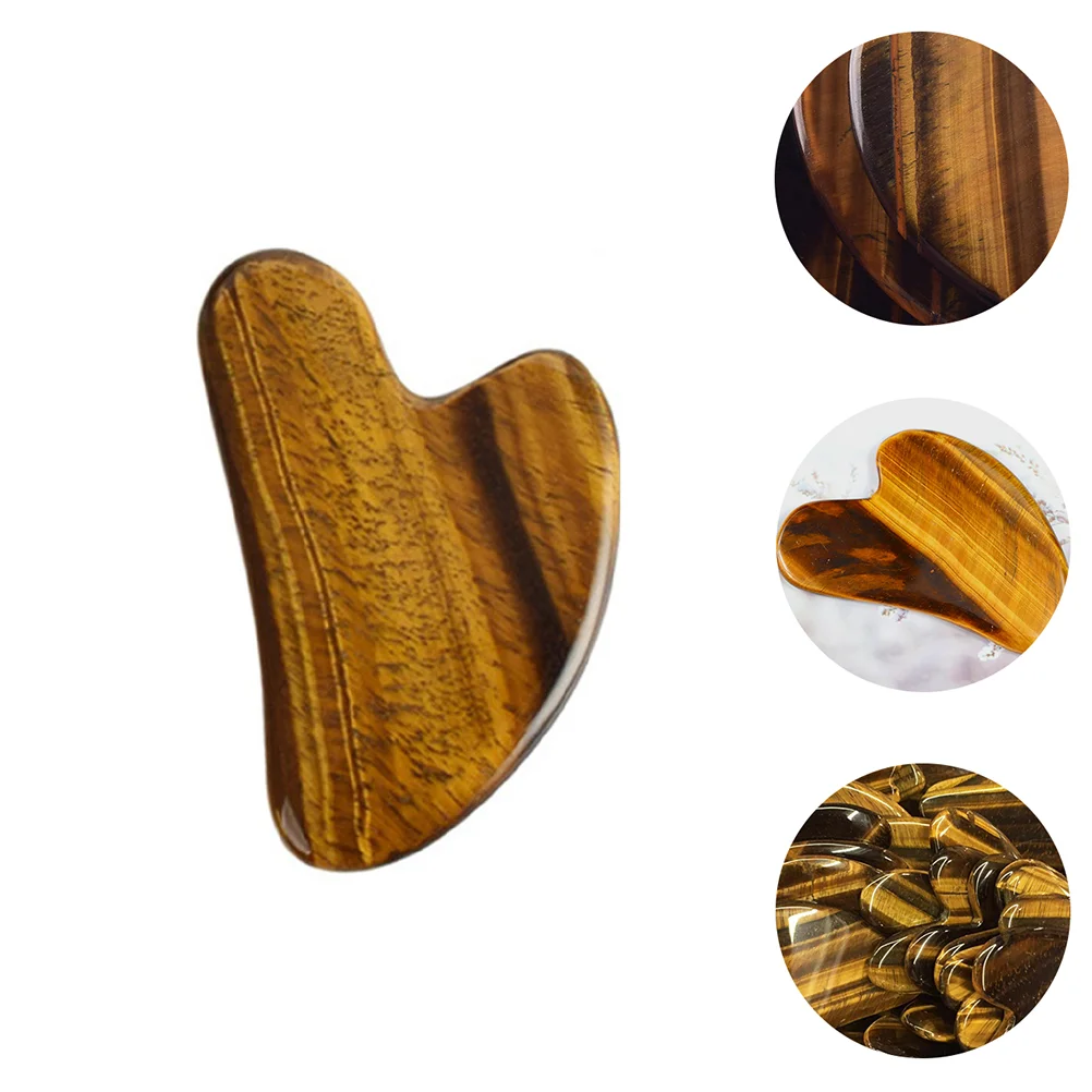 

Tiger Eye Dolphin Scraping Board Care for Facial Pain Relief Gua Sha Body Supports Lymphatic for Facial