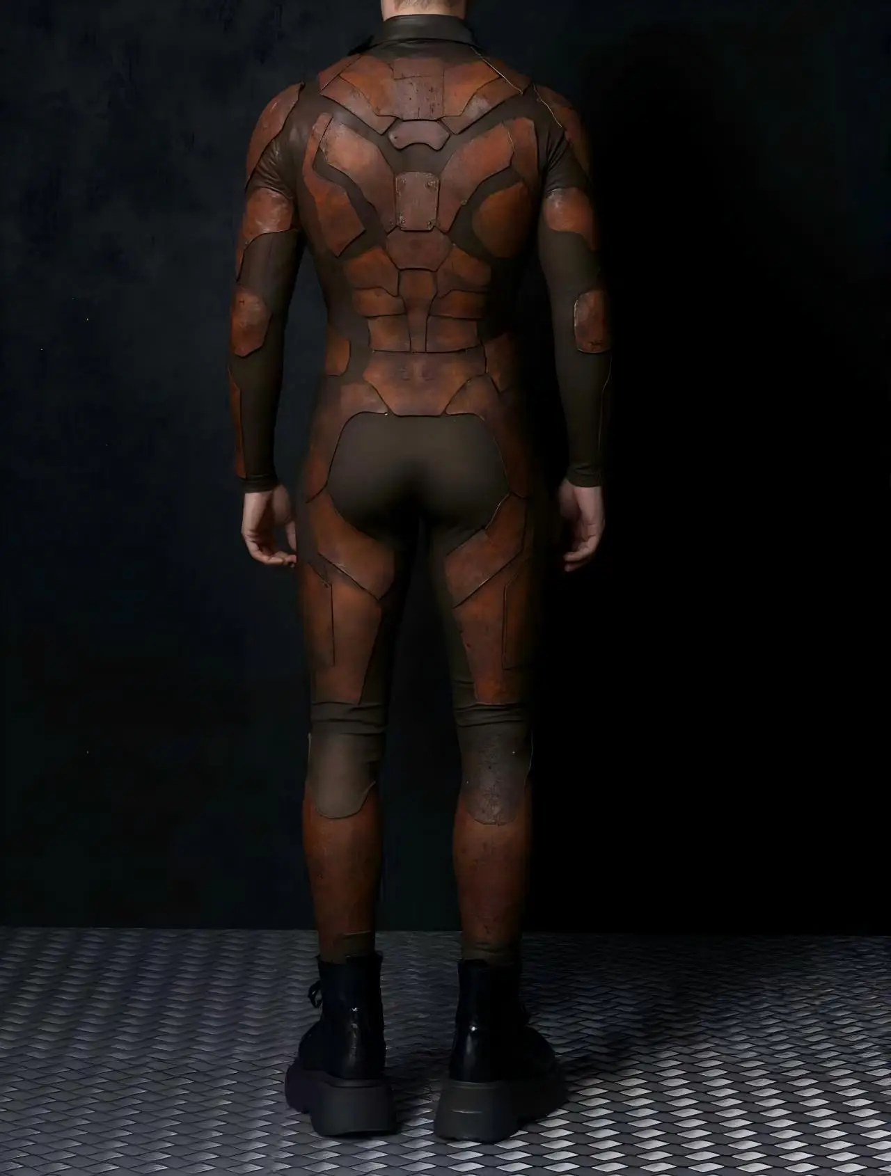 Herren Rüstungs-Muskelanzug, Karneval, Mechanischer Bodysuit, Halloween-Party, Bühnenauftritt, Cosplay-Kostüm, Strumpfhose – Detail 29