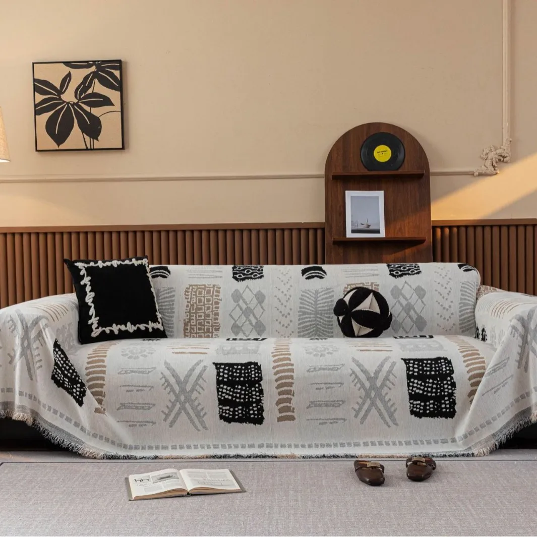 Thicken Chenille Sofa Cover Sofa Blanket Simple Cushion Ins Wind Sand Hair Towel Fashion Lunch Blanket Sofa Towel