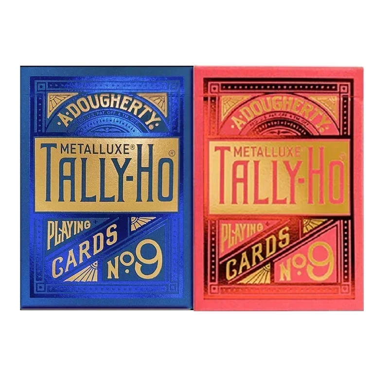 Tally-Ho Metalluxe Playing Cards Blue/Red USPCC Deck Collection Card Games Magic Tricks