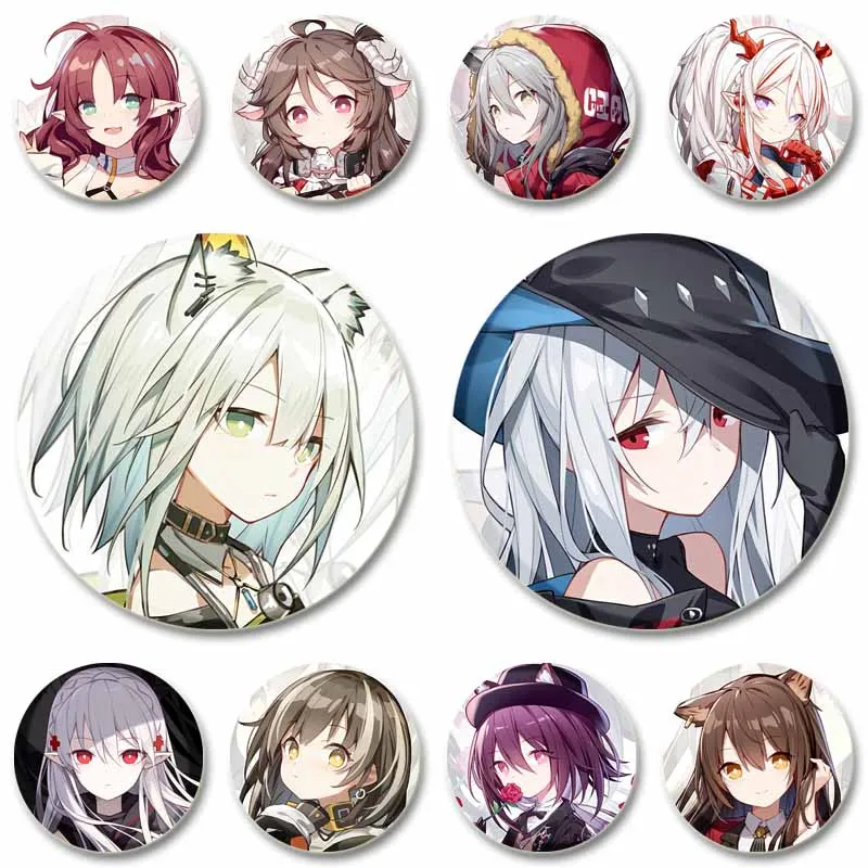 

Anime Game Arknights Soft Button Pins Cartoon Figure Amiya Theresa Brooch DIY Bag Clothes Decor Accessories Jewelry Badges Gift
