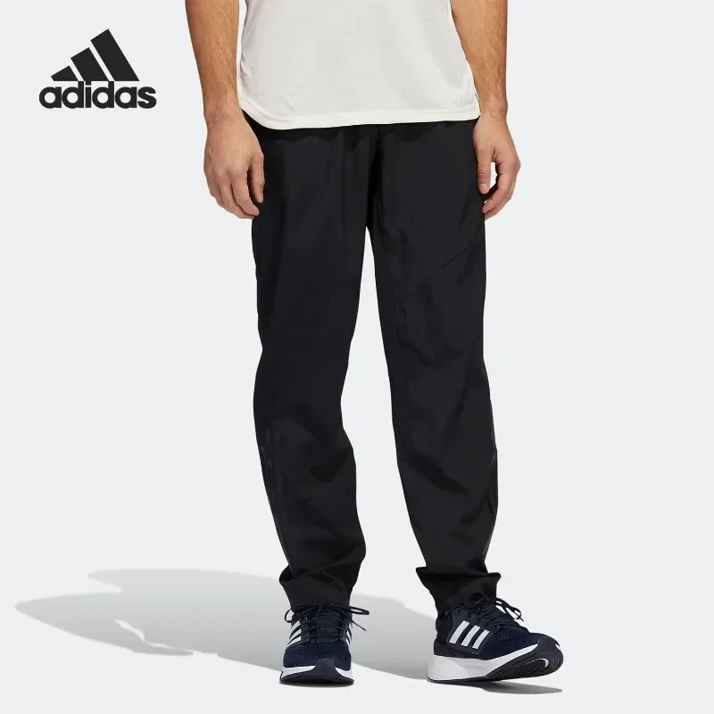 Adidas Thin Summer Fabric Elastic Waistband Flared Leg Hidden Back Pocket Walk Trousers HF8985