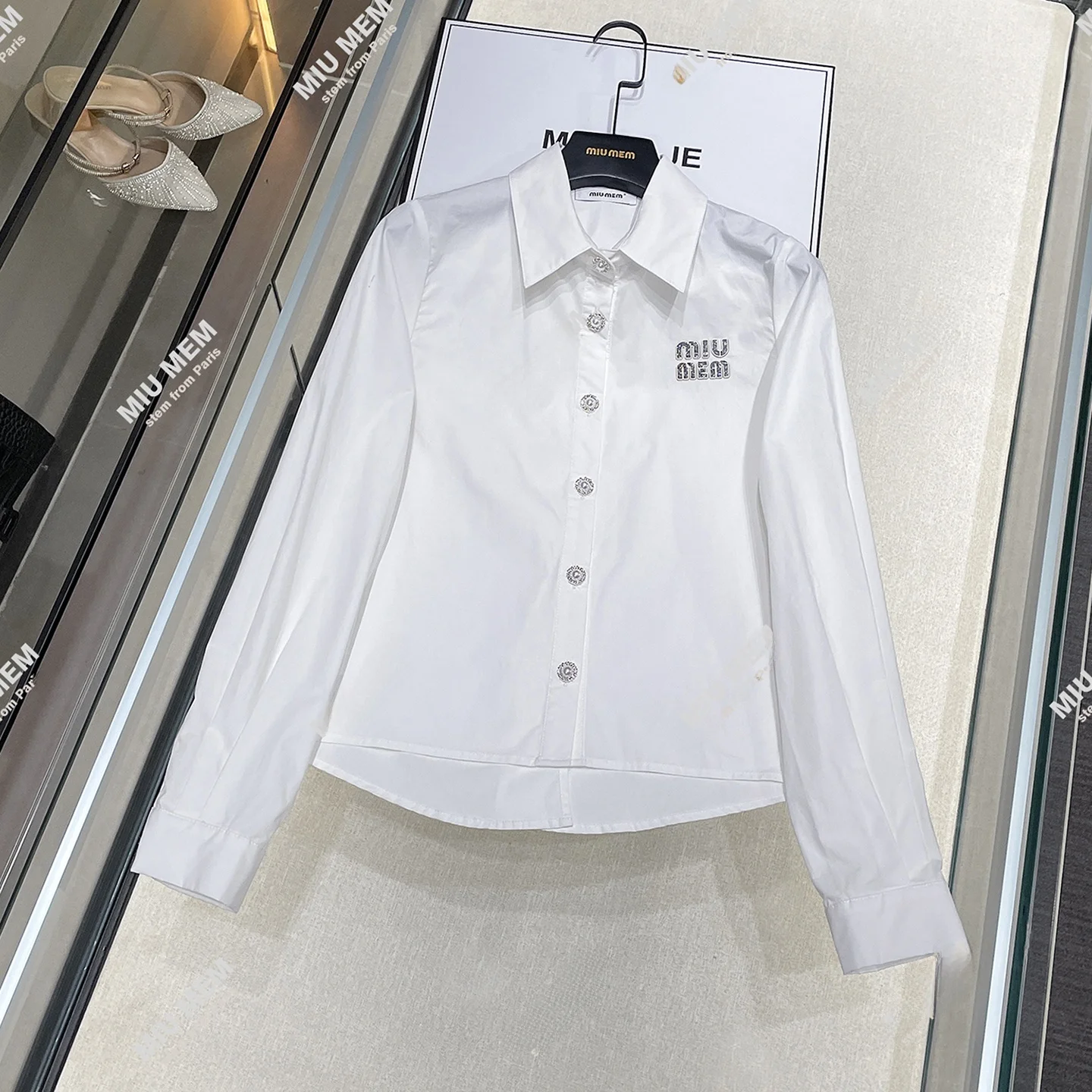 

Ele Women's Casual Embroidered White Lettering Collared irt 2025 Autumn New Sle Simple Faion Korean Commute Sle