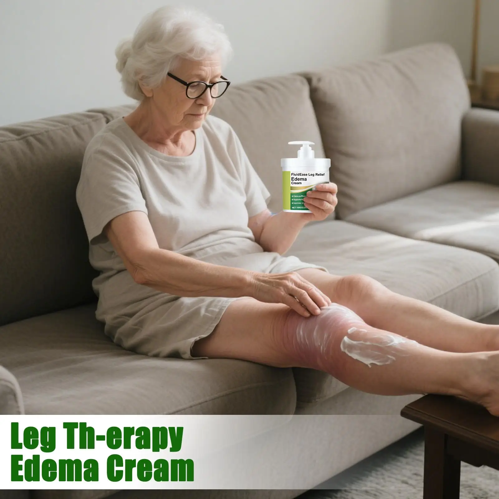 100g Natural Moisturizing Leg Care Cream Non-greasy Soothing Tightness Leg Relieving Cream Fast Absorbing For Men Ladies Senior