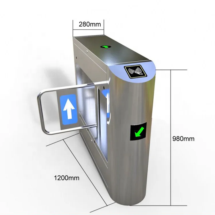 Passerelle Piétonnière avec Bras Pivotant, Porte Barrière à Mécanisme Intelligent, Nouveau