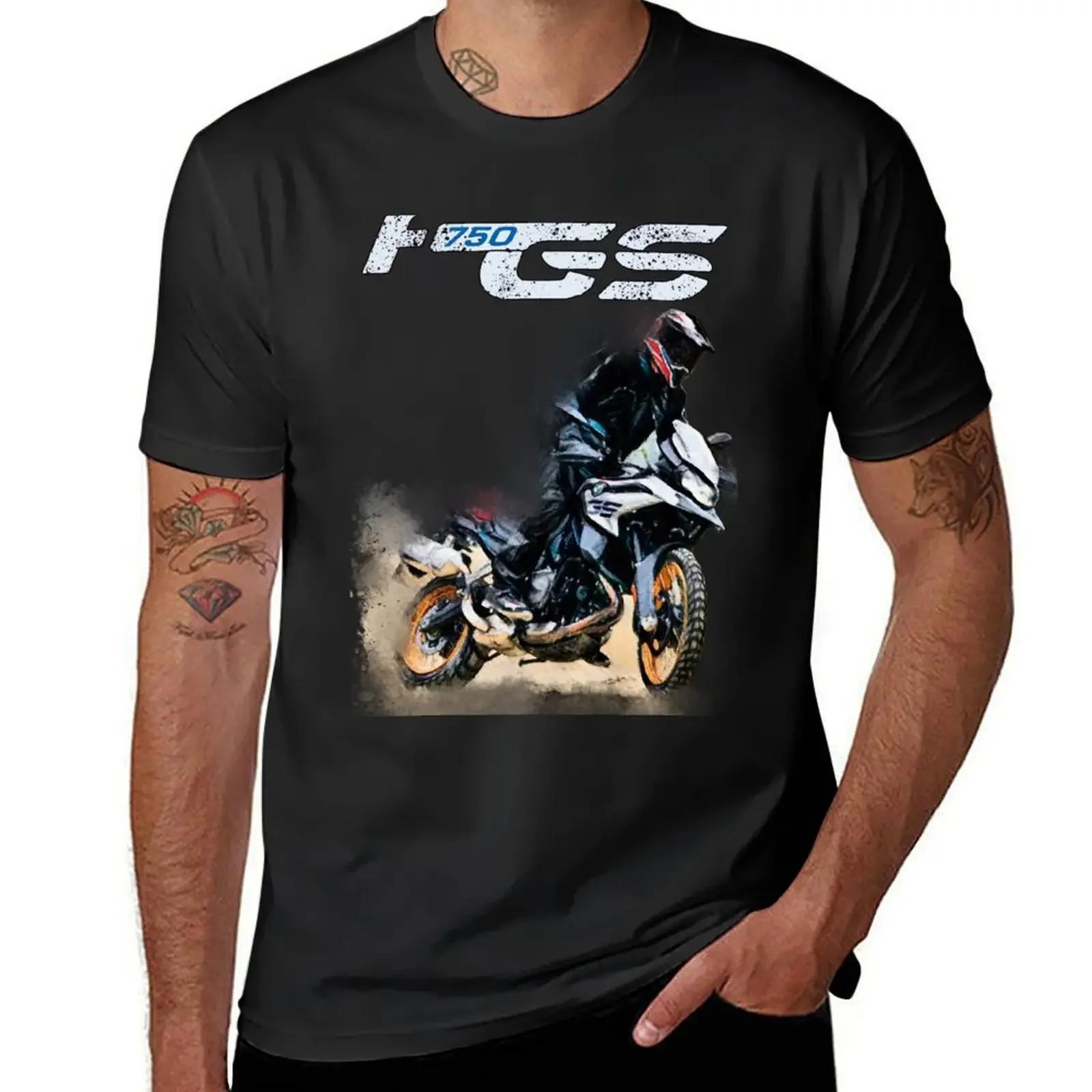 

F 750 GS Premium Adventure Big Trail T-shirt boys animal print quick-drying summer top tops mens graphic t-shirts hip hop