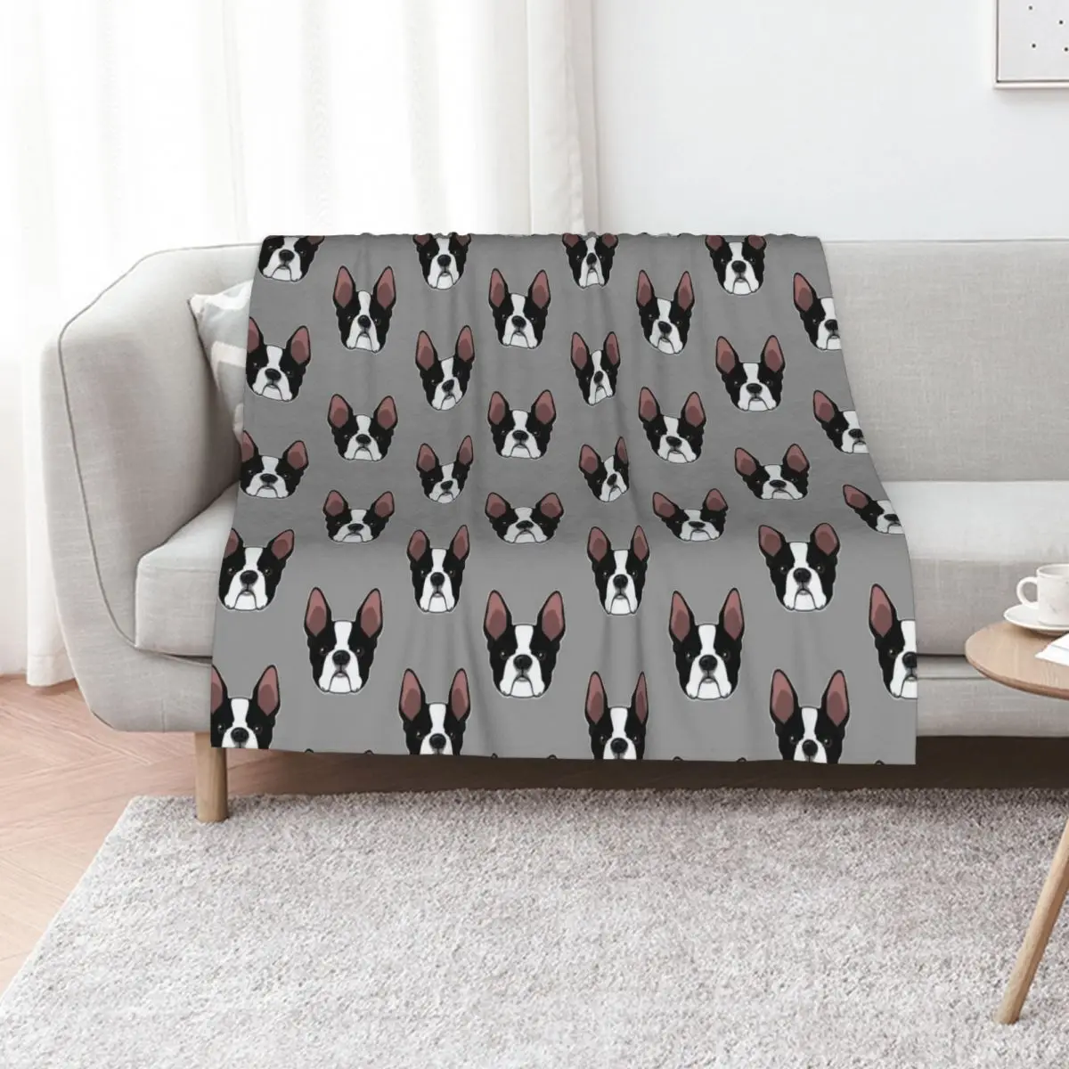 Boston Terrier Throw Blanket Loose Moving Summer Thins Single Luxury Throw Blankets
