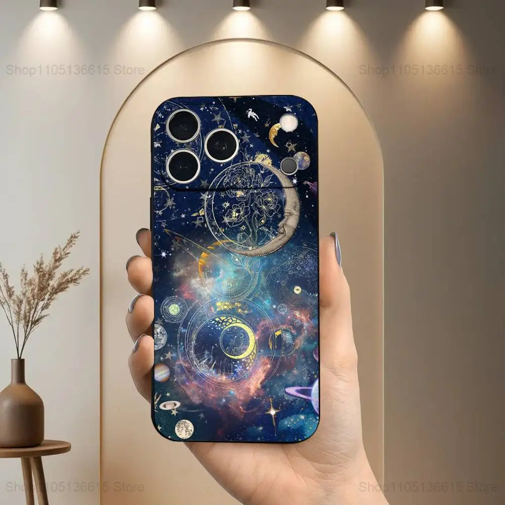 Cartões misterioso tarô totem capa de telefone para iphone 17,16,15,14,13,12,11,plus,pro max,xs,x,x,xr,se, mini,8,7, capa preta de silicone macio