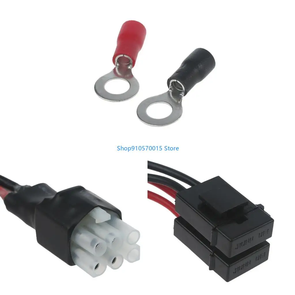 B95C 6 Pin for DC Power Supply Cable Short Power Supply Cord Cable Adapter for Icom Radio IC-706 IC-718 IC-746 IC-756