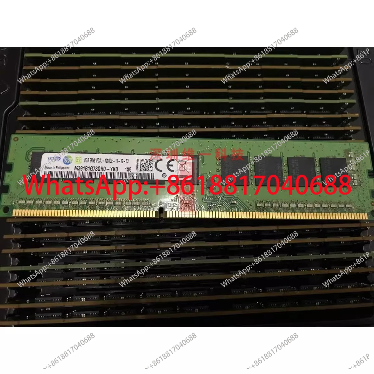 1PCS, 8G 2Rx8 PC3L-12800E DDR3 1600 Pure ECC UDIMM Server Memory Stick