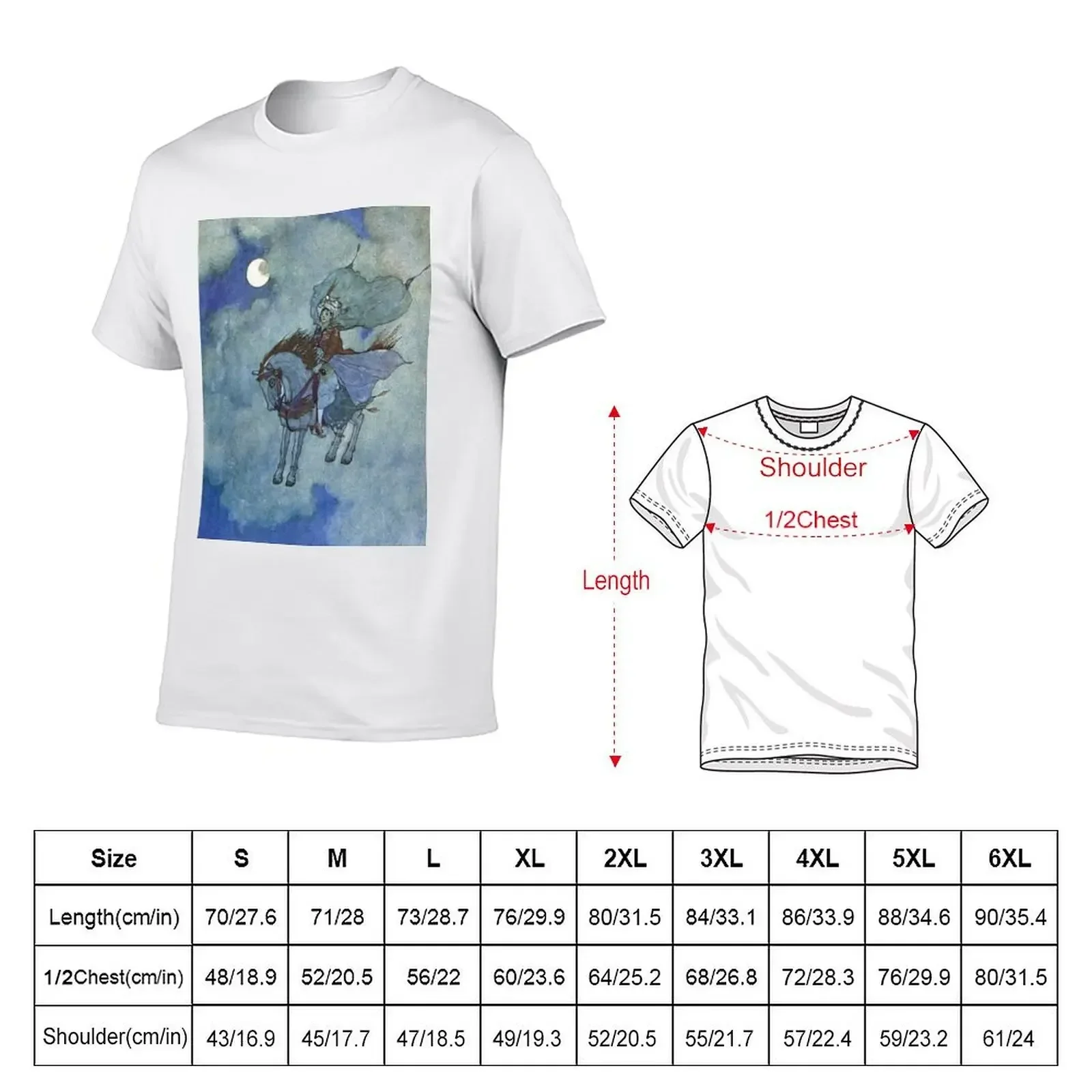 “The Magic Horse” by Edmund Dulac T-Shirt oversizeds baggy shirts mens designer t shirt