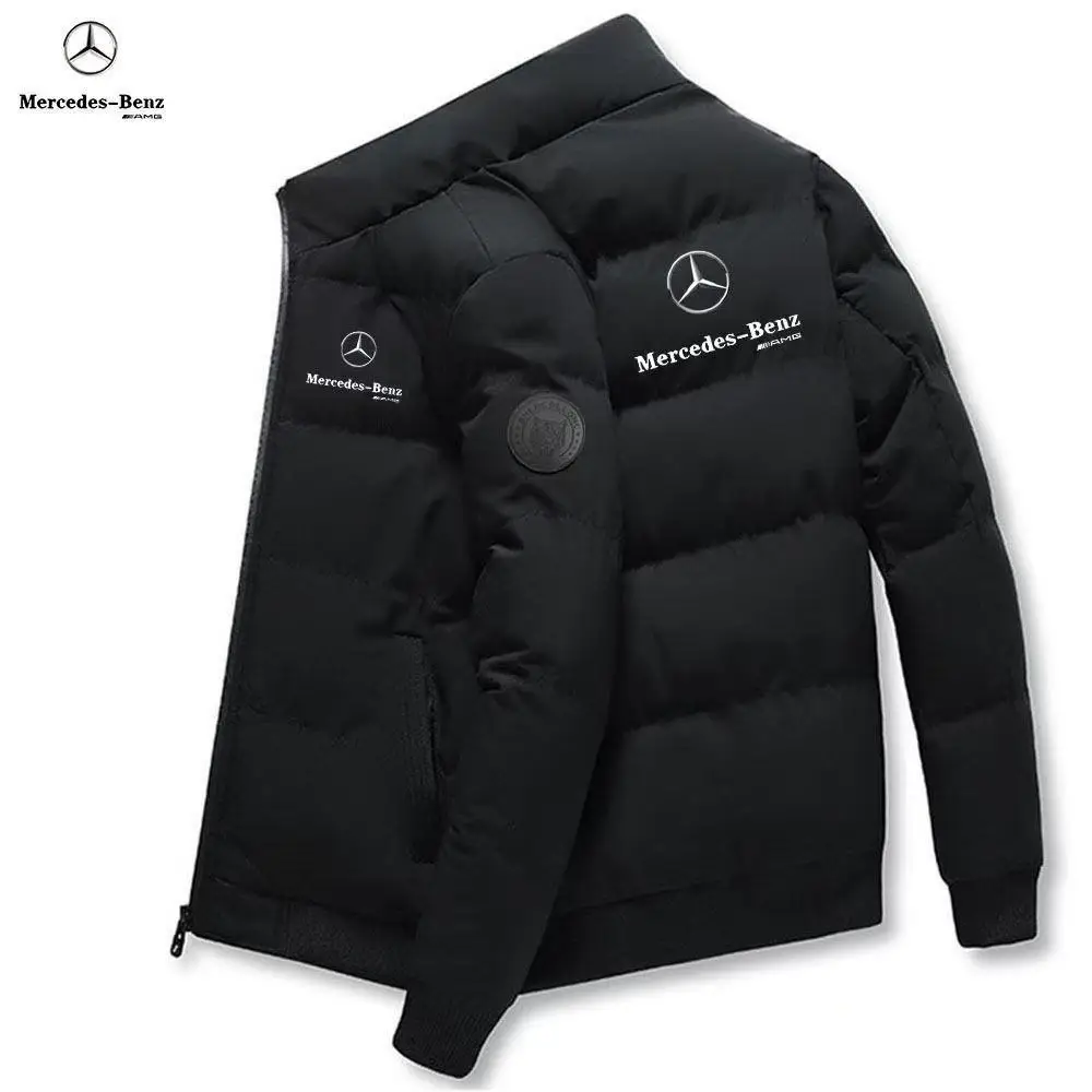 

Mercedes Benz winter short cotton jacket, printed cotton jacket, fashionable thick down jacket, men's jacket