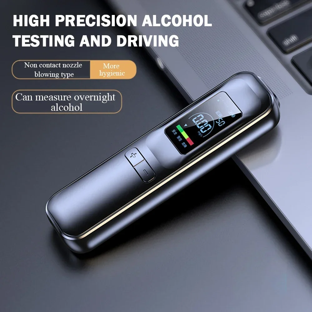 Breathalyzer Blowing Detector Traffic Wine Tester Portable High Precision Charging Measuring Instrumen Automobiles Accessories