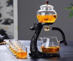 Fully Automatic Glass Kung Fu Tea Set Lazy Magnetic Suction Fawn Heat-resistant pot