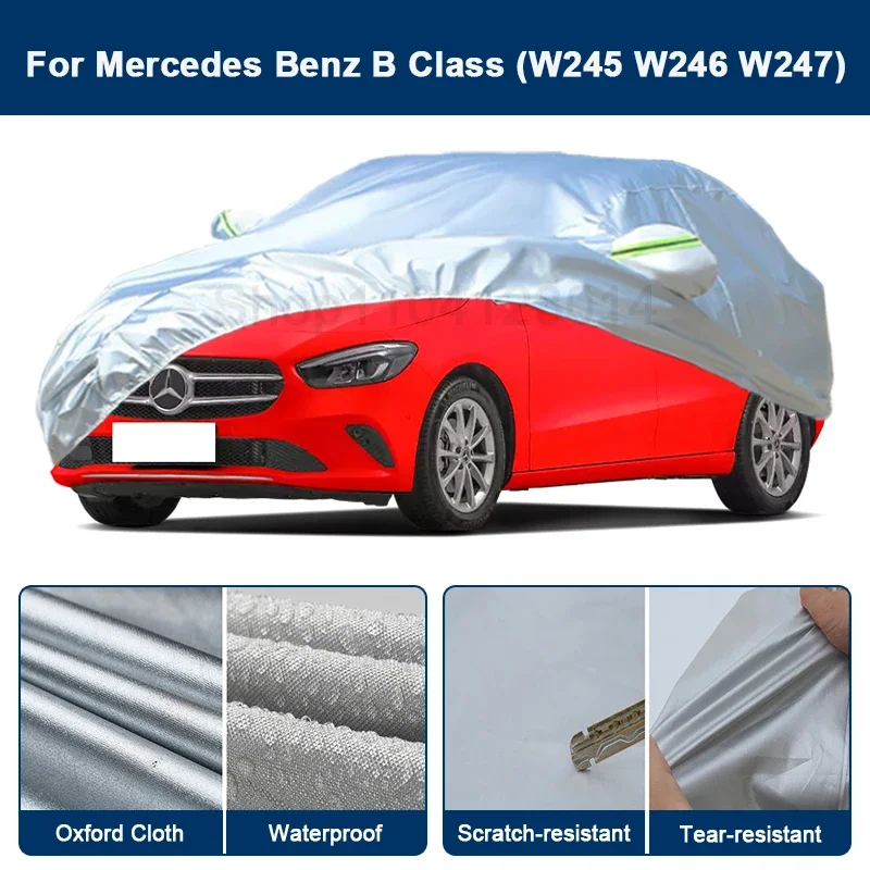 

Всепогодный чехол для автомобиля Mercedes-Benz B-класса W245 W246 W247 с отражающими полосами, водонепроницаемый, снегозащитный, пылезащитный, с защитой от УФ-излучения