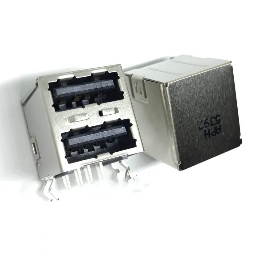 

GSB12221BP2EU USB2.0 Гнездовой двухслойный разъем типа A