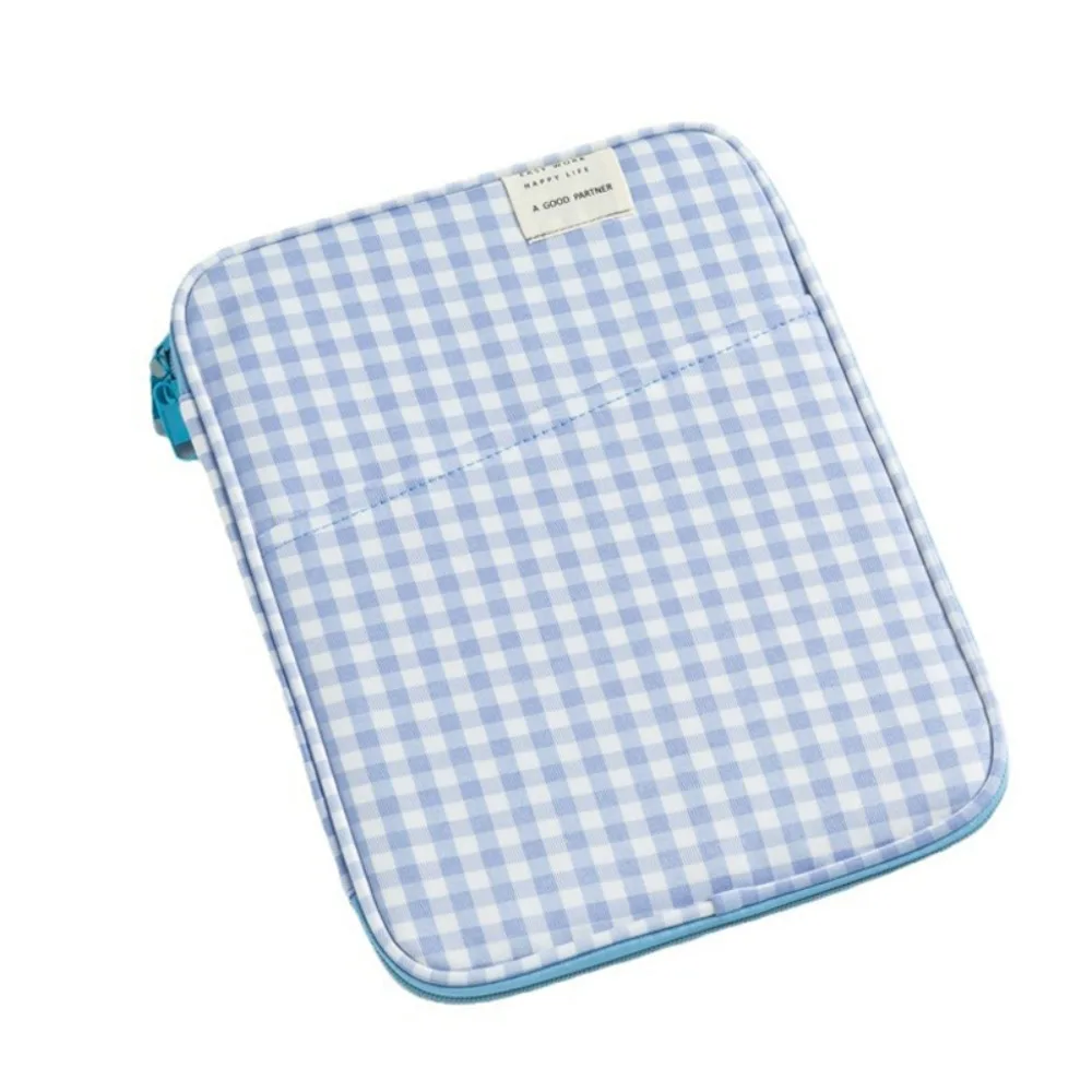 

Wear Resistant Ins Grid Laptop Bag 11 Inch 13 Inch Tablet Sleeve Bag Kawaii Shockproof Girl Computer Bag File Package