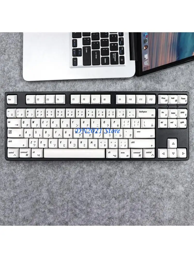 

F3KE 133 Ключи клавиши MAC-стиль KeyCap MDA PBT KeyCap для 61 64 68 96 104 Клавишная краситель Sub Механический японский для