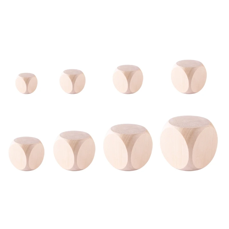 Cubo dados madera en blanco K1AA, bloques cuadrados madera para hacer rompecabezas, manualidades DIY