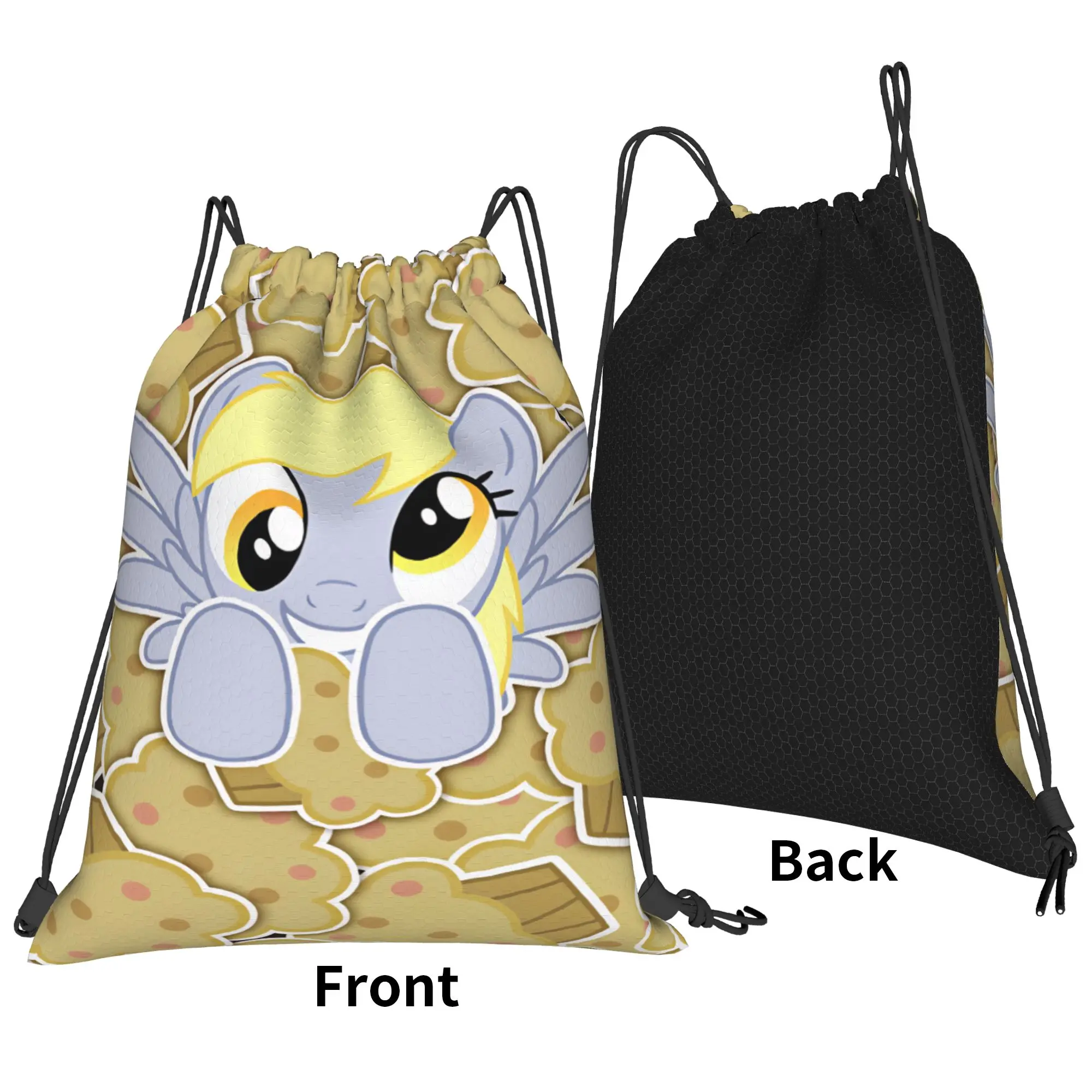 Derpy Muffins Hooves Drawstring Bag  Gym Fitness Men BackpackWater Resistant Minimalist Sackpack String Bags