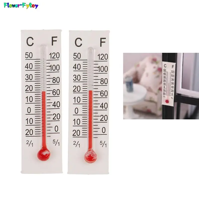 5pcs/2pcs Miniature Paper Cardboard Thermometer Simple Style Dollhouse Indoor Outdoor For Bedroom And Kitchen