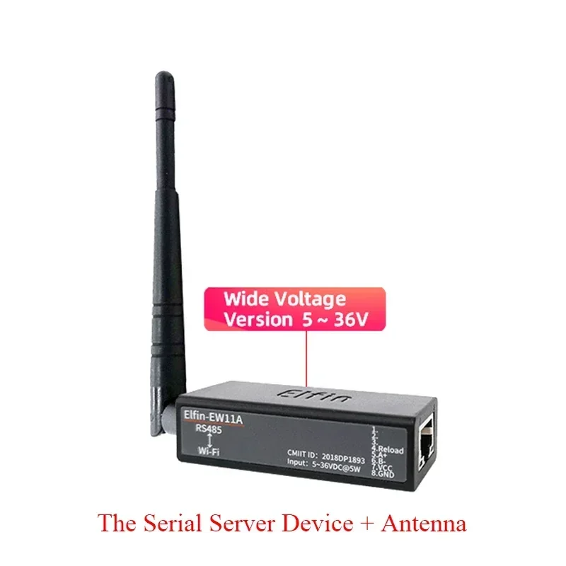 Porta Serial RS485 para WiFi, Device Server, Data Transfer Converter, Elfin-EW11, Suporte TCP/IP, Telnet Modbus, Protocolo TCP, IOT