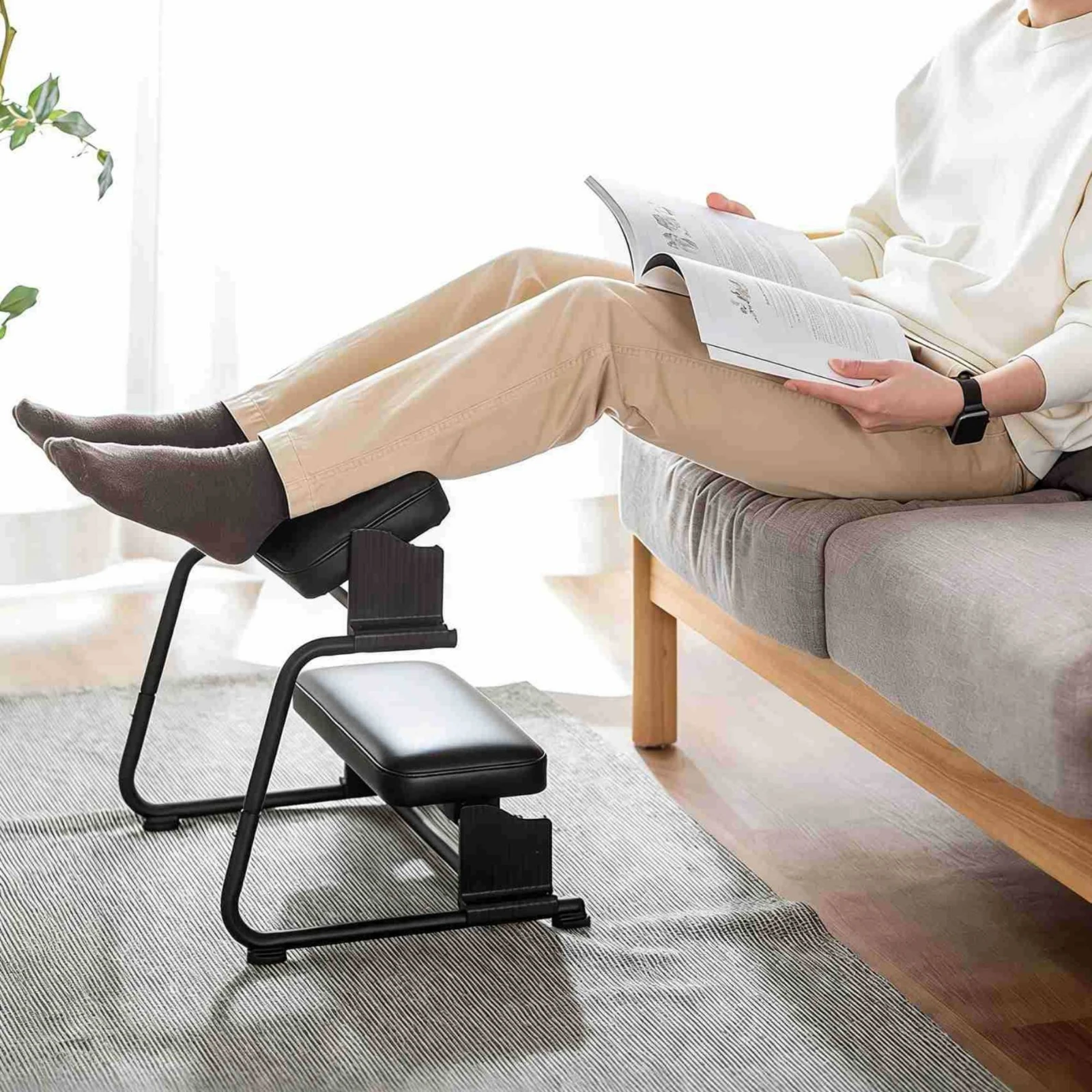 Adjustable Ergonomic Footrest Heating Function Heated Foot Rest Footstool Padded Home Accessory Non-Slip for Office