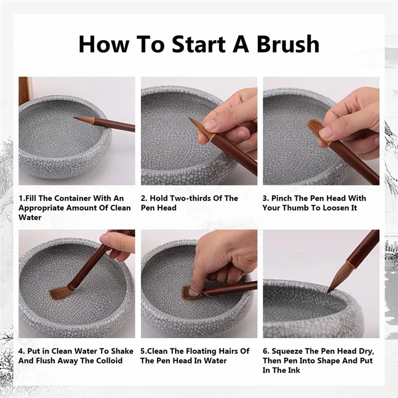 EDT-11Pcs فرش الخط اللوحة الكتابة فرش فرش مجموعة الحبر الفن كانجي اللوحة الخط فرشاة للمبتدئين