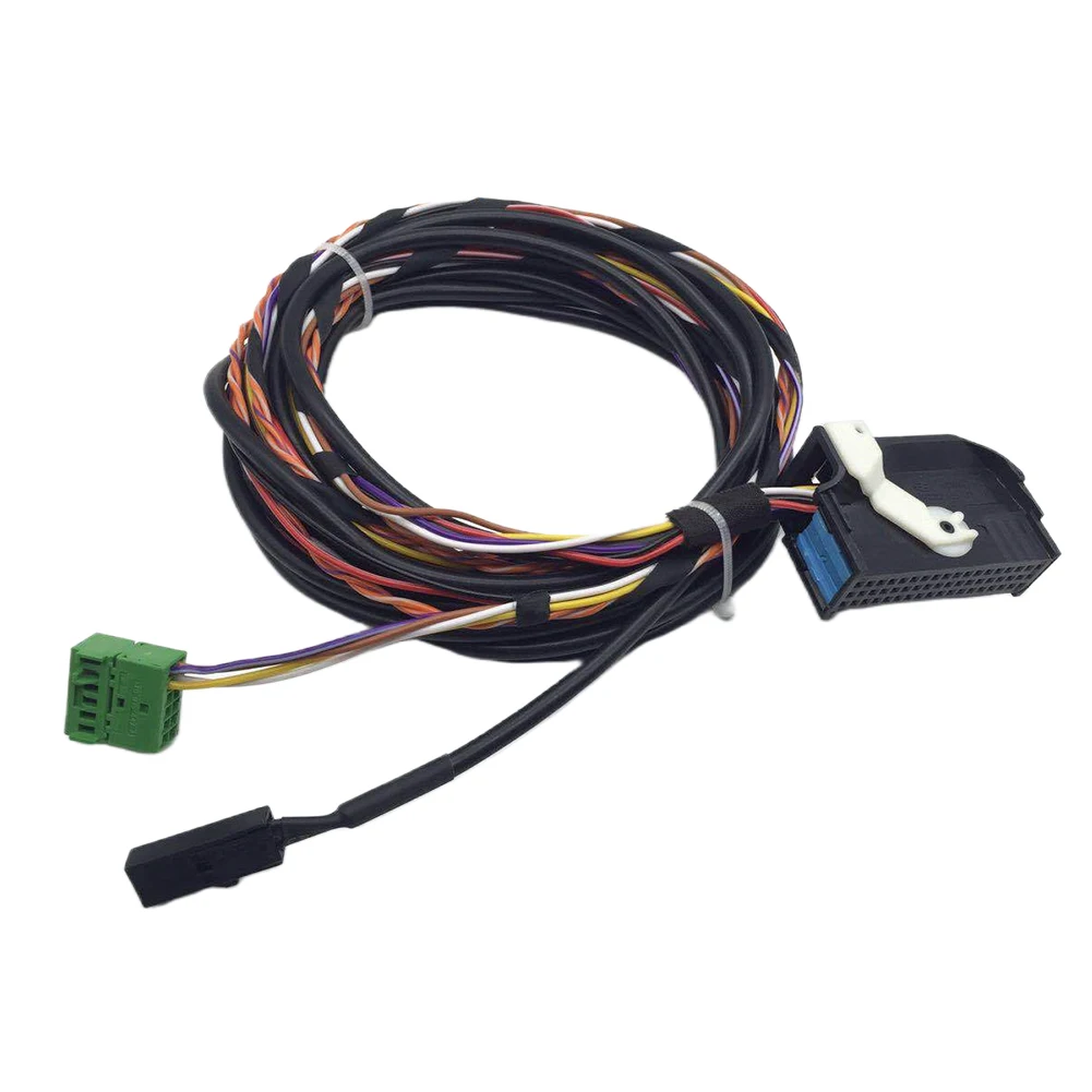 Bluetooth-compatible Radio Wiring Harness RCD510 RNS510 Car Stereo Radio Plug Harness with Mic for VW Passat Jetta Touran