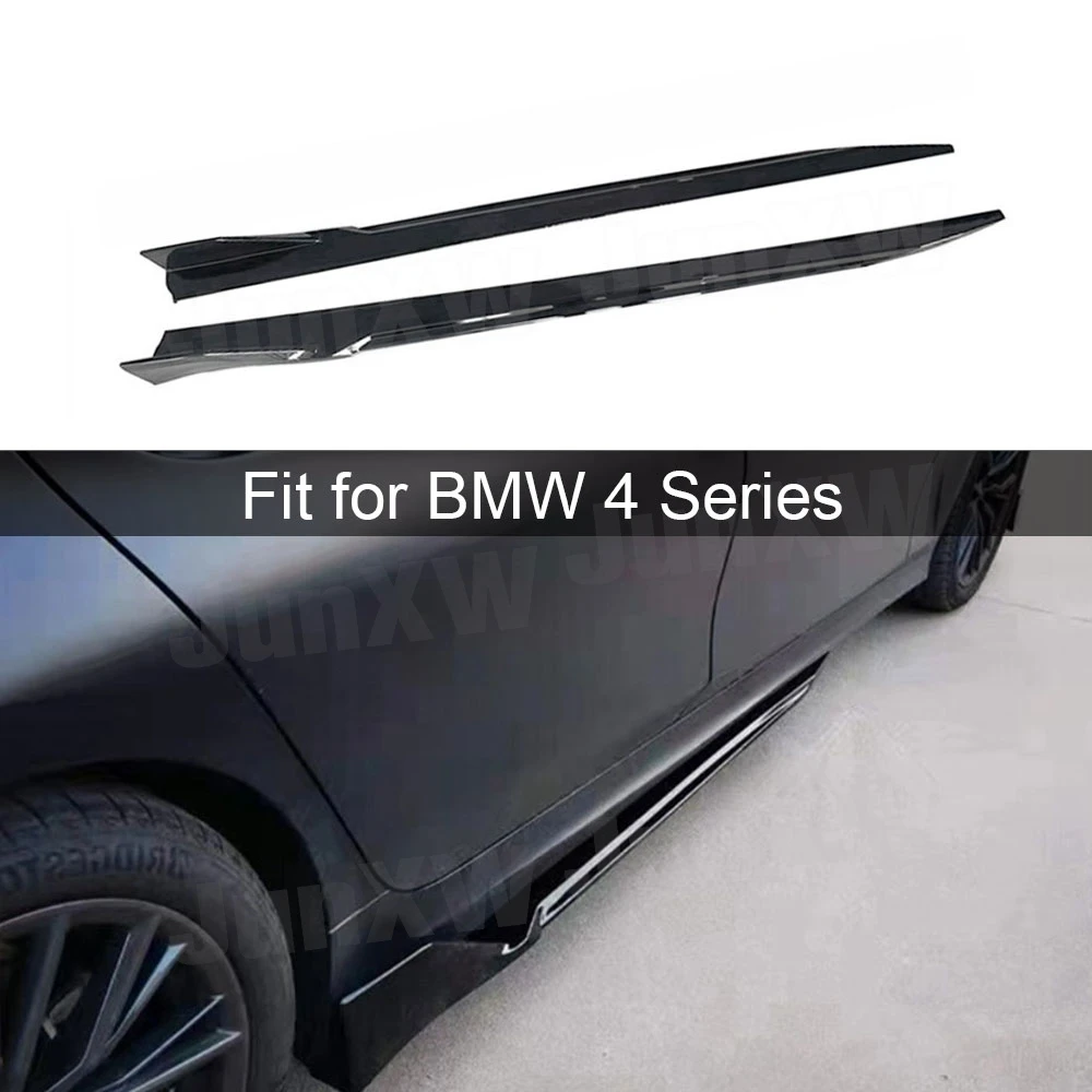 Carbon Fiber Side Skirts Extension Splitters Lip Wing for BMW 4 Series G22 G23 G26 2021+ Car Accessories Side Skirts