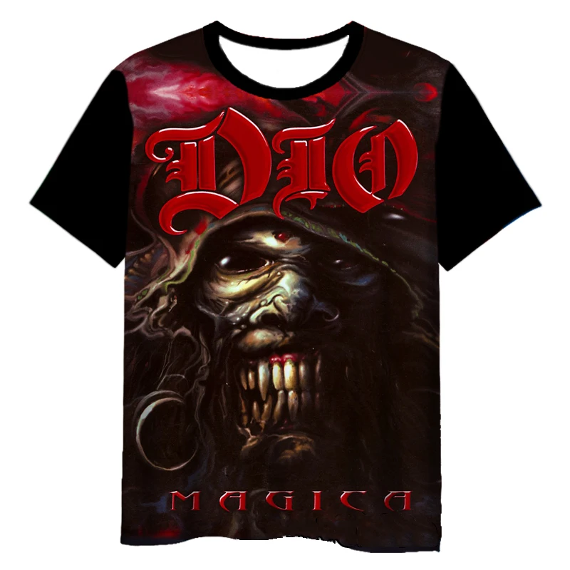 DIO Rock T-shirts 3D Printed Streetwear Men Women Fashion Oversized Short Sleeve T Shirt Kids Tees Tops Man Clothing