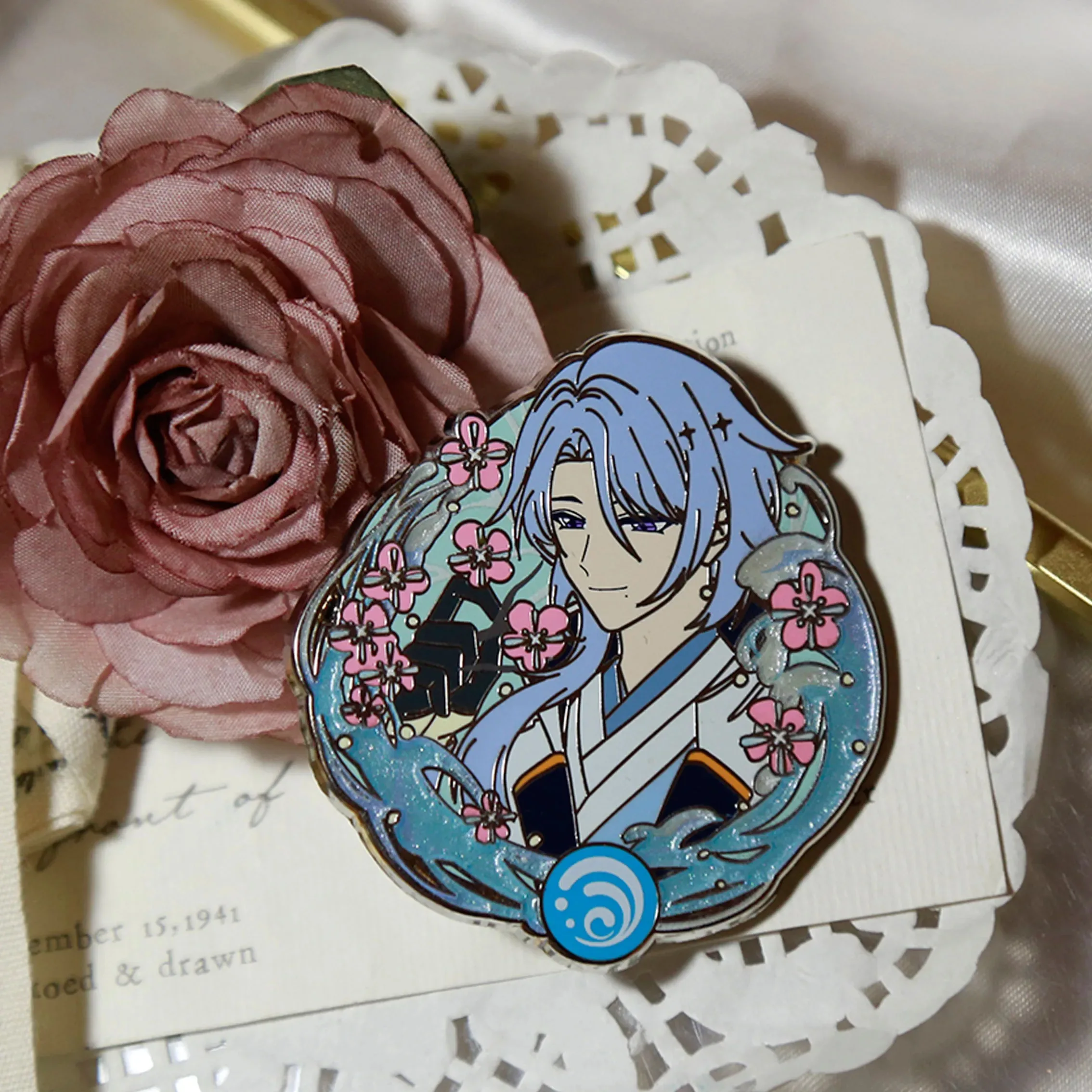 Anime Genshin Impact Alhaitham Kamisato Ayato Xiao Metal Badge Button Brooch Pins Pendant Schoolbag Decor Cosplay Souvenir Gift