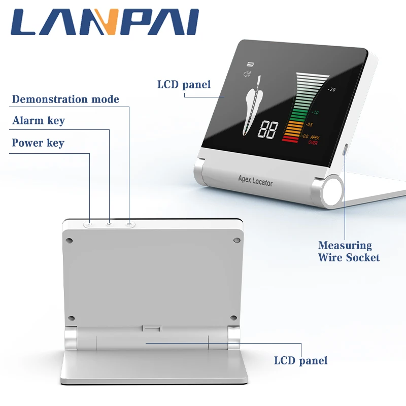 Dental Endodontic Locator 5.1 Inch Lcd Screen Endo Root Canal Apex Locator With 4 File Clips Dentistry Located Apical Instrument