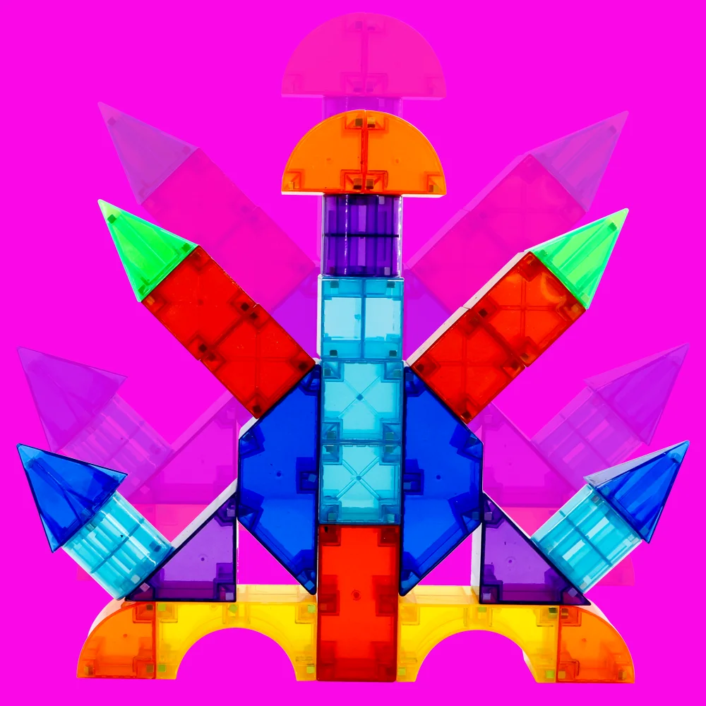 42PCS DIY Modell Magnete Spielzeug Magnetische Gebäude Cube Blöcke Transparent Lernen Bildungs Designer Bau Set Kinder Geschenke