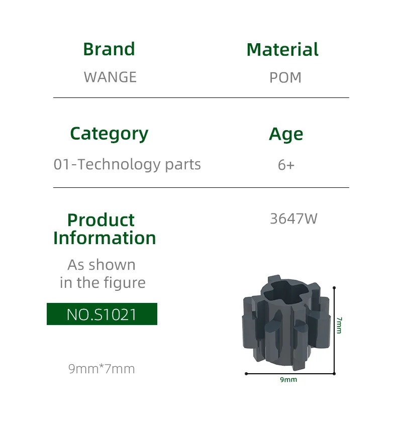 Wange-Pièces d'assemblage de jouets pour enfants, accessoires de documents Moc, compatibles avec la brique, bricolage, 416 Gear, 8 dents, nuits, 3647 pièces par lot