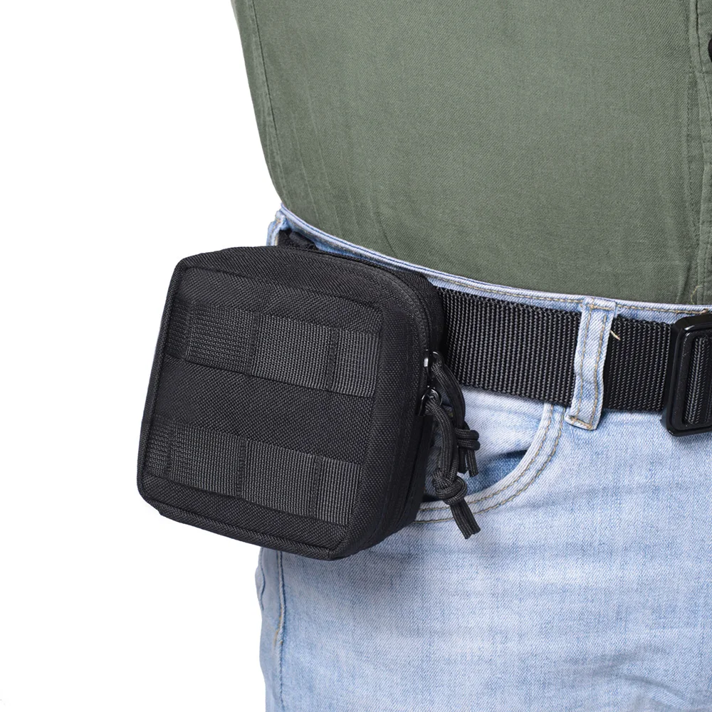 Kit supervivencia táctica MOLLE mini: cuchillo, brújula, linterna - imagen 3