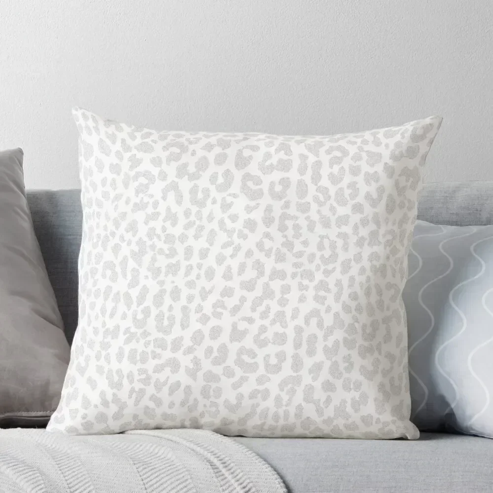 Pale Gray Leopard Throw Pillow Cushion Cover Set Decorative Cover For Living Room pillow