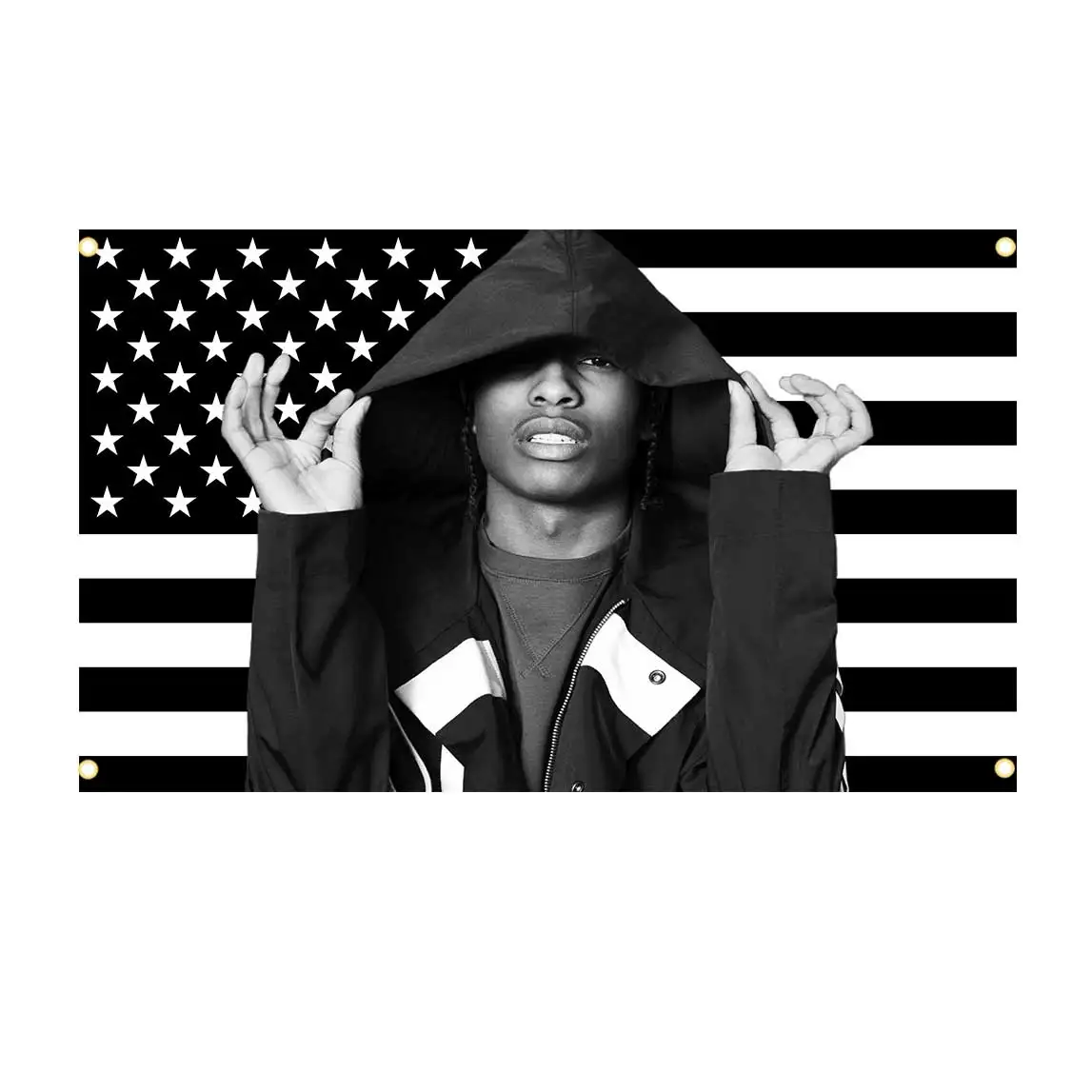 60x90cm/90x150cm A-Asap Rocky Pink USA Flag Tapestry Don't be Dumb Music Art Banner For Bedroom Home Outdoor Decor