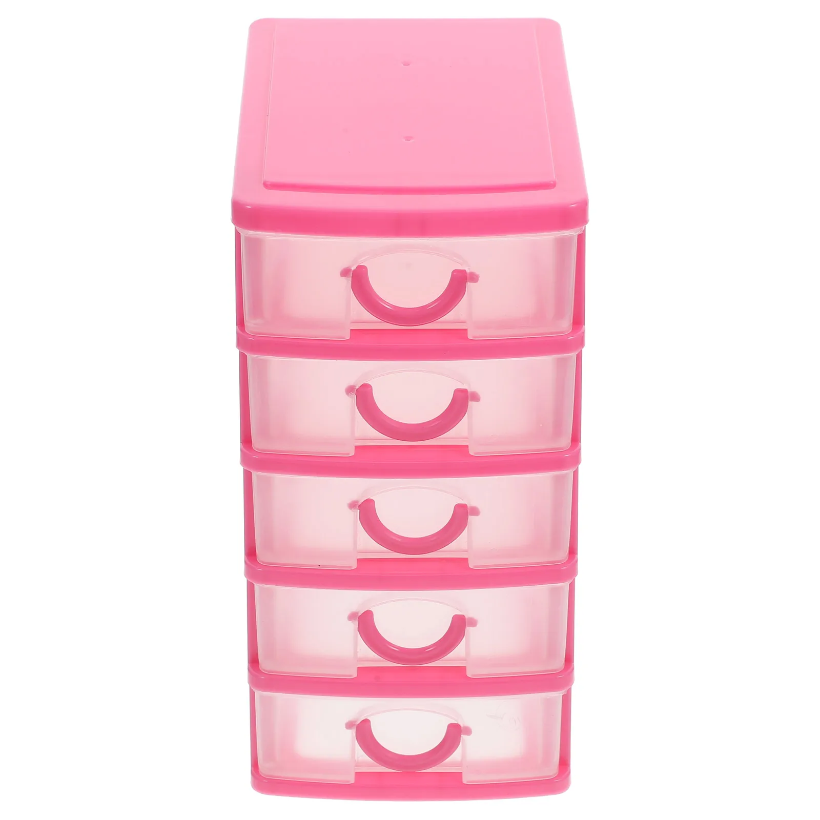 

Drawer Cabinet Office Desk Organizer 5 Layers Clear PP Stackable Storage Box Desktop Vanity Jewelry Stationery