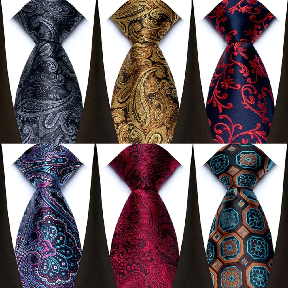 Luxury Paisley Floral Neck Ties Jacquard Accessories Groom Neck Wear Woven Collar Business Formal Tie Wedding