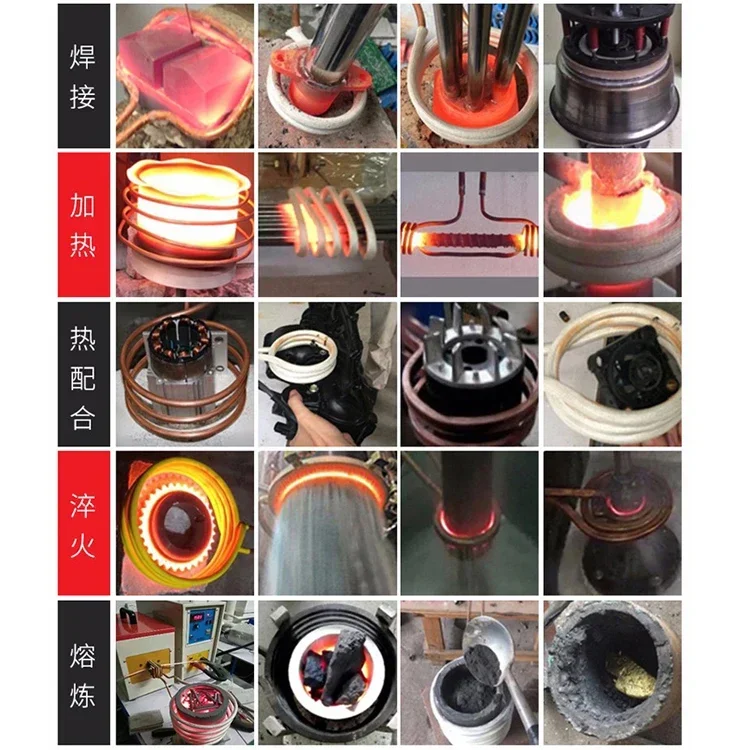 35kw Big Power High-frequency Induction Heating Machine ZVS Induction Heater Silver Gold Melting Furnace