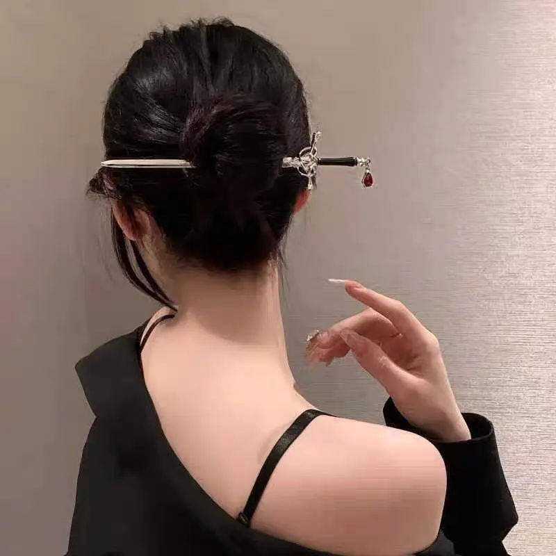 1 Elegant Alloy Gem-Encrusted Hairpin, A Classic Hairpin For A Refined Look, Perfect For Women Who Love Hanfu. image 3