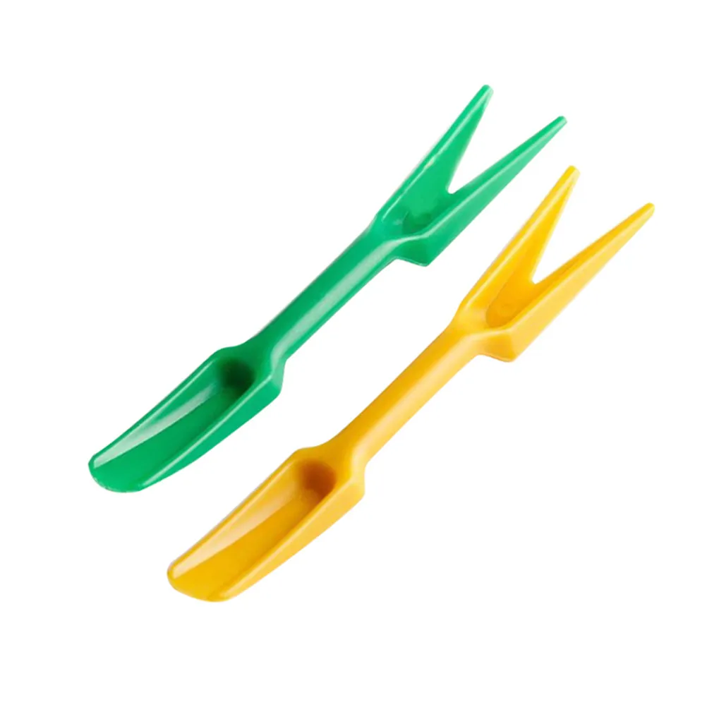 

2Pcs Mini Plastic Transplanting Shovels Durable Garden Tools for Seedling Succulent Planting Soil Loosening Kit