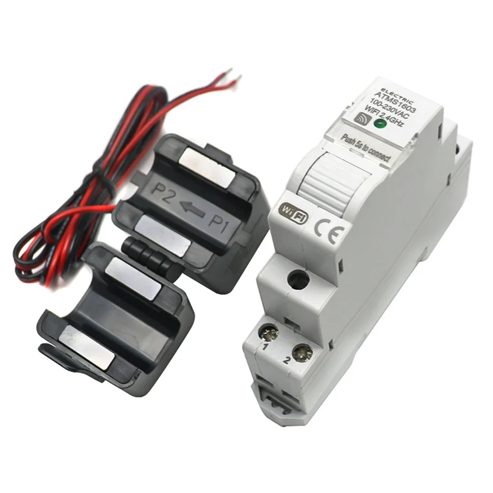 

50A Smart WiFi Energy Meter for Tuya AC100240V Single Phase with High Definition Display and Measurement Function