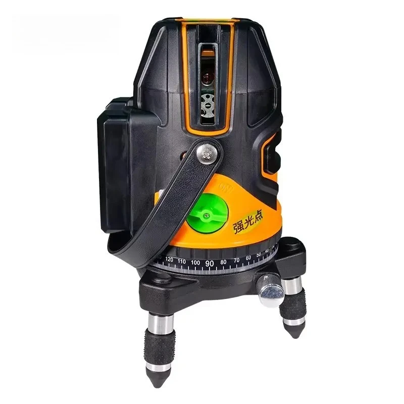 High Precision 5 Line Laser Level Green Beam Self Leveling Tool for Construction Workers Durable Plastic Body Horizontal